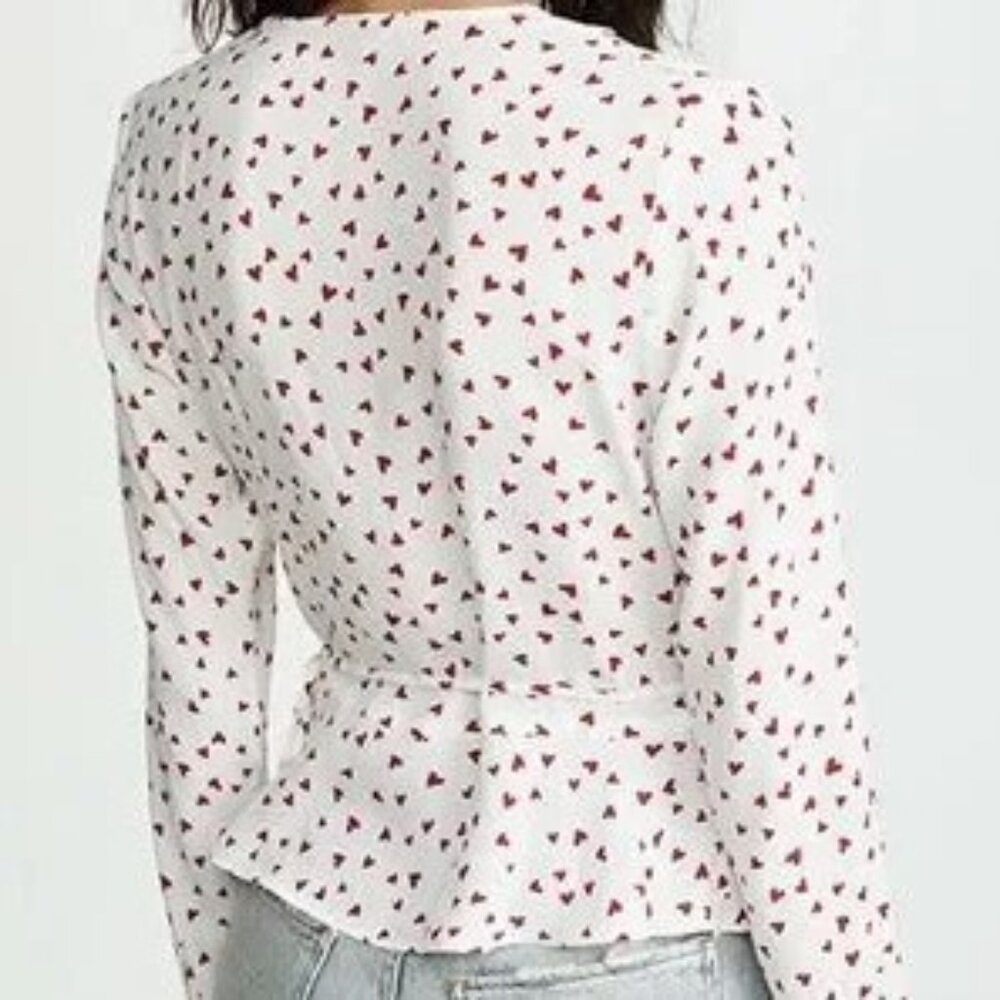 Rails Simone Smitten Heart Wrap Top Women's Size … - image 4